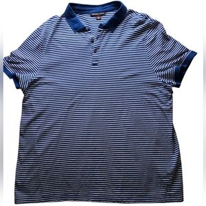 Michael Kors Blue Striped Men's Polo Shirt